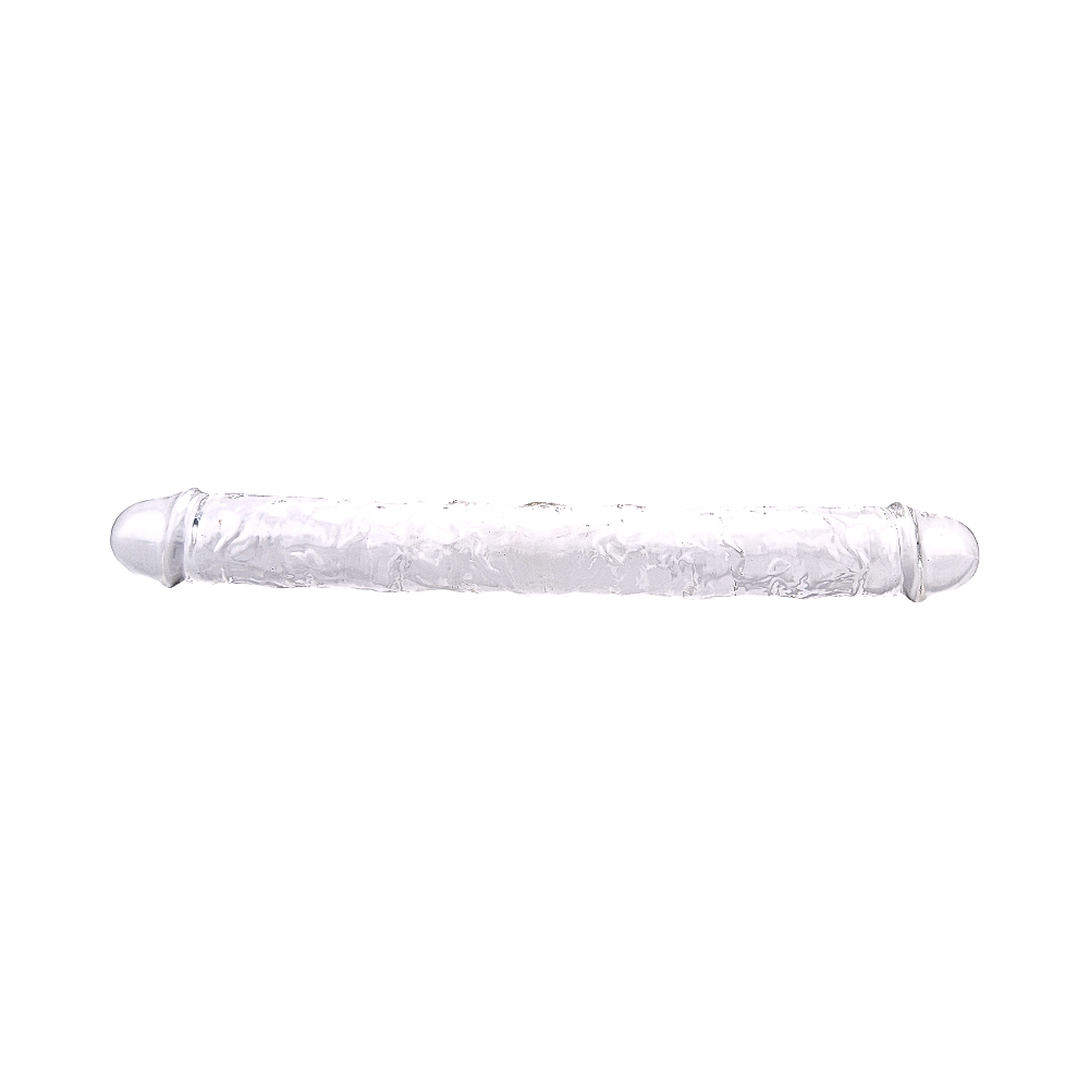 Dildo dublu transparent, 38cm, Loving Joy - imagine 2