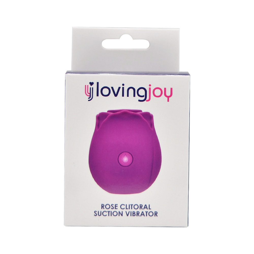 Vibrator cu sucțiune Rose Toy, mov, Loving Joy - imagine 6