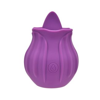 Vibrator cu limbă Rose Licking, mov, Loving Joy