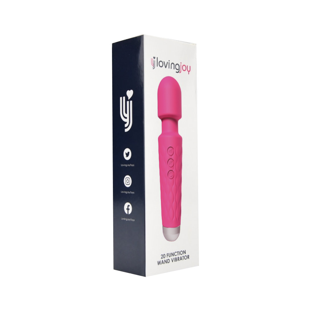 Vibrator wand cu 20 funcții, roz, Loving Joy - imagine 5