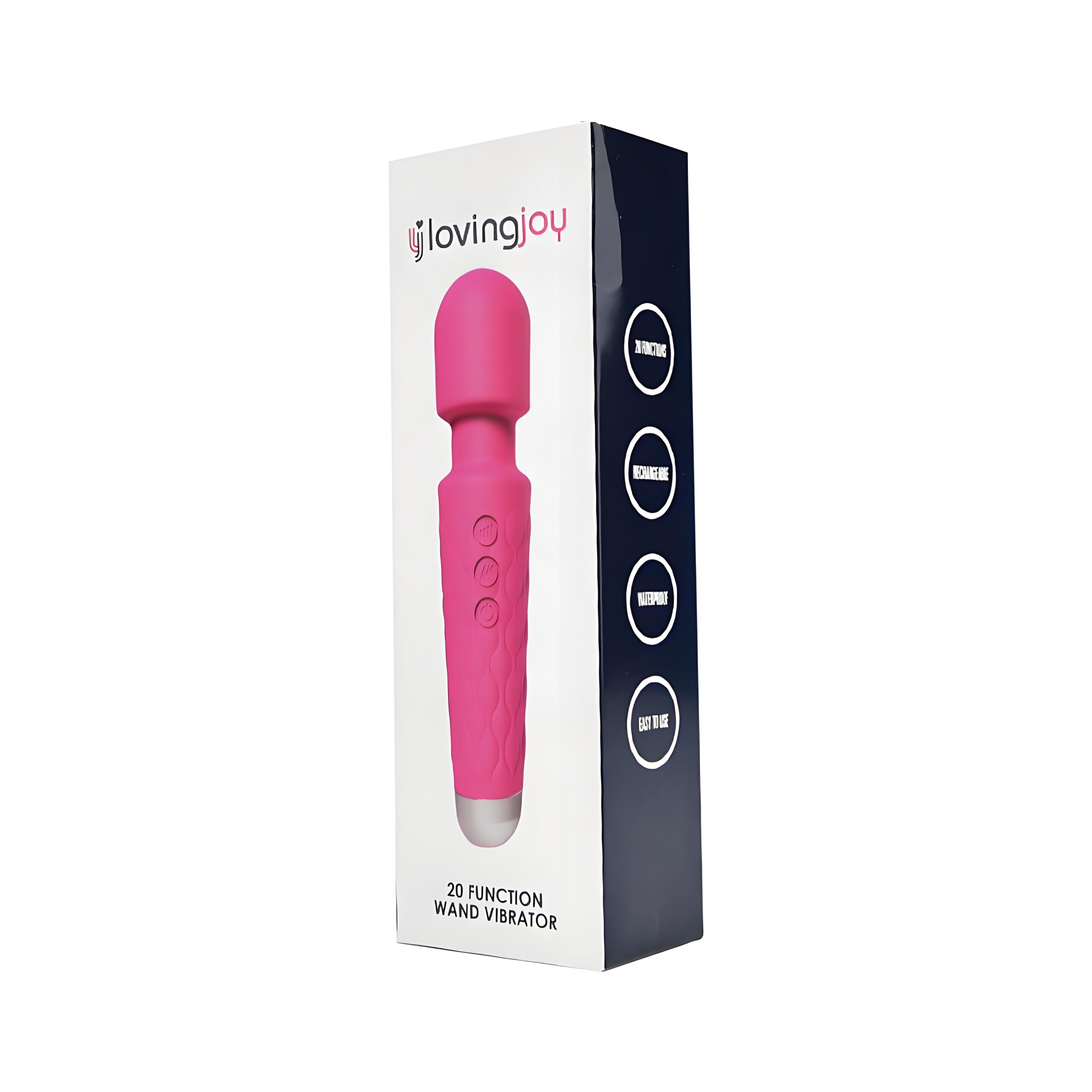 Vibrator wand cu 20 funcții, roz, Loving Joy - imagine 6