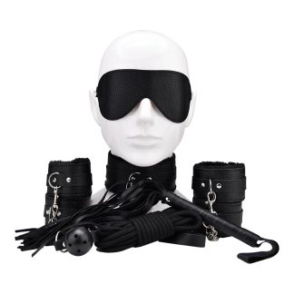 Set bondage pentru începători, negru, 8 piese, Bound to Play