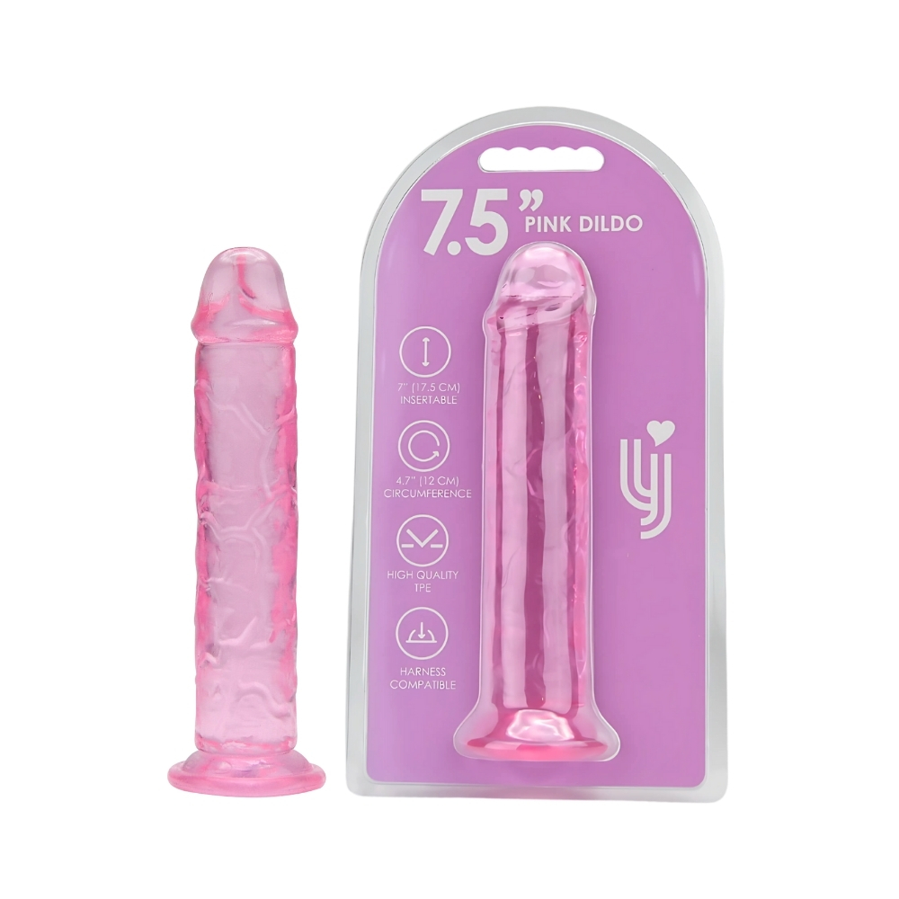 Dildo cu ventuză, 20cm, roz, Loving Joy - imagine 4