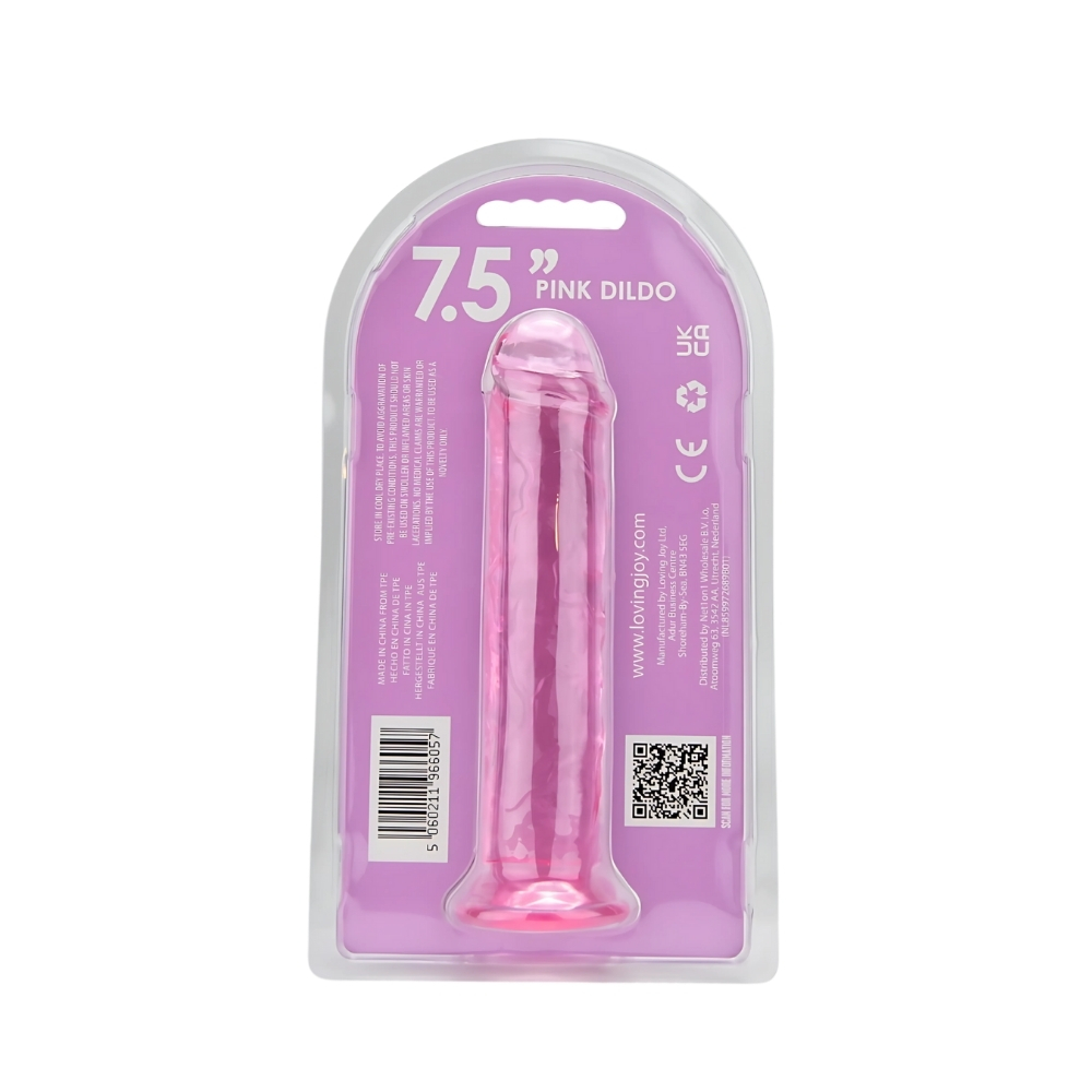 Dildo cu ventuză, 20cm, roz, Loving Joy - imagine 6