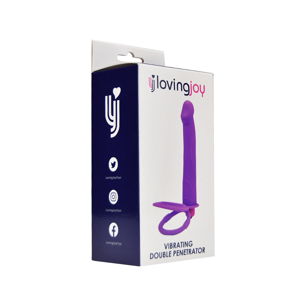 Strap-on vibrator cu penetrare dublă Loving Joy - imagine 4