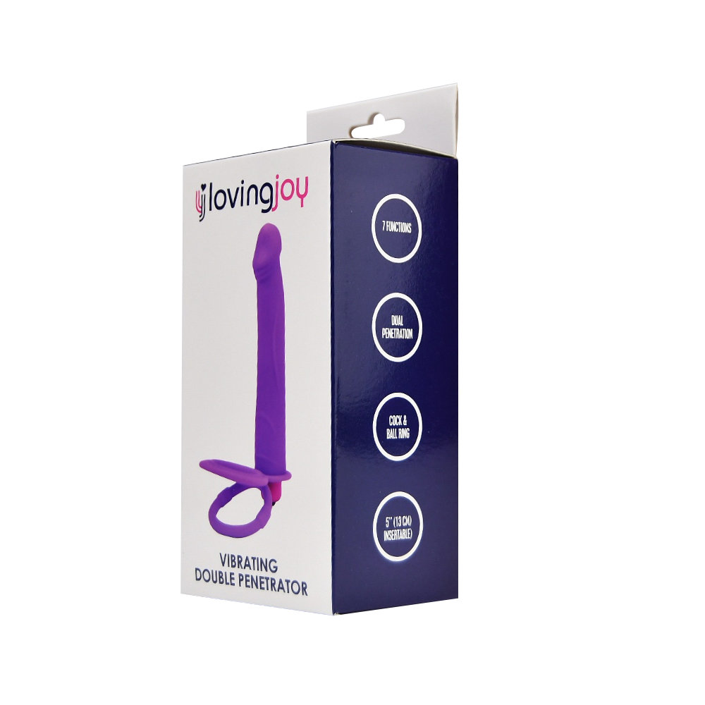 Strap-on vibrator cu penetrare dublă Loving Joy - imagine 5