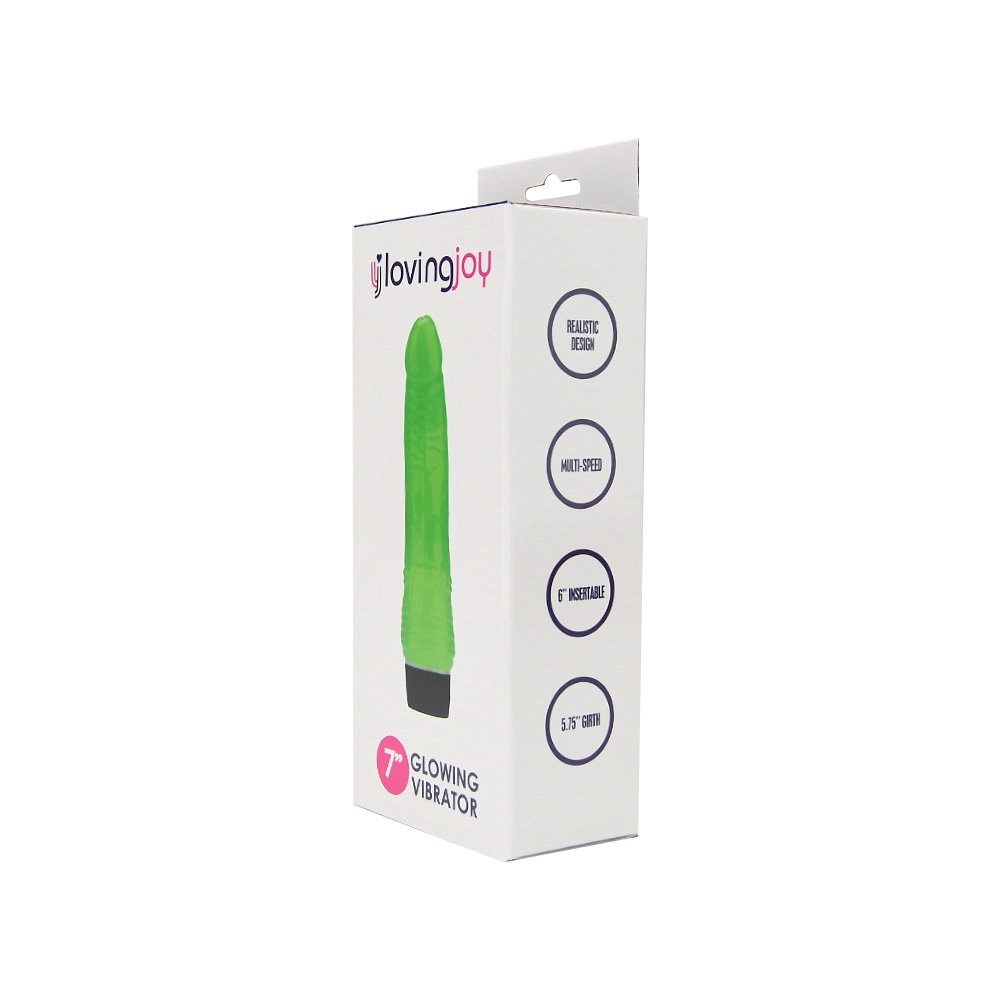 Vibrator realist fosforescent, 18,5cm, Loving Joy - imagine 7