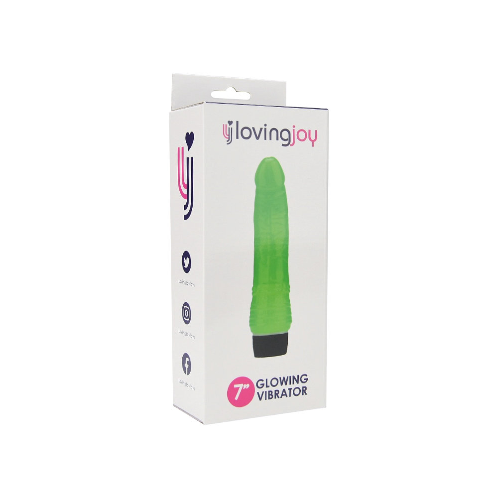 Vibrator realist fosforescent, 18,5cm, Loving Joy - imagine 8