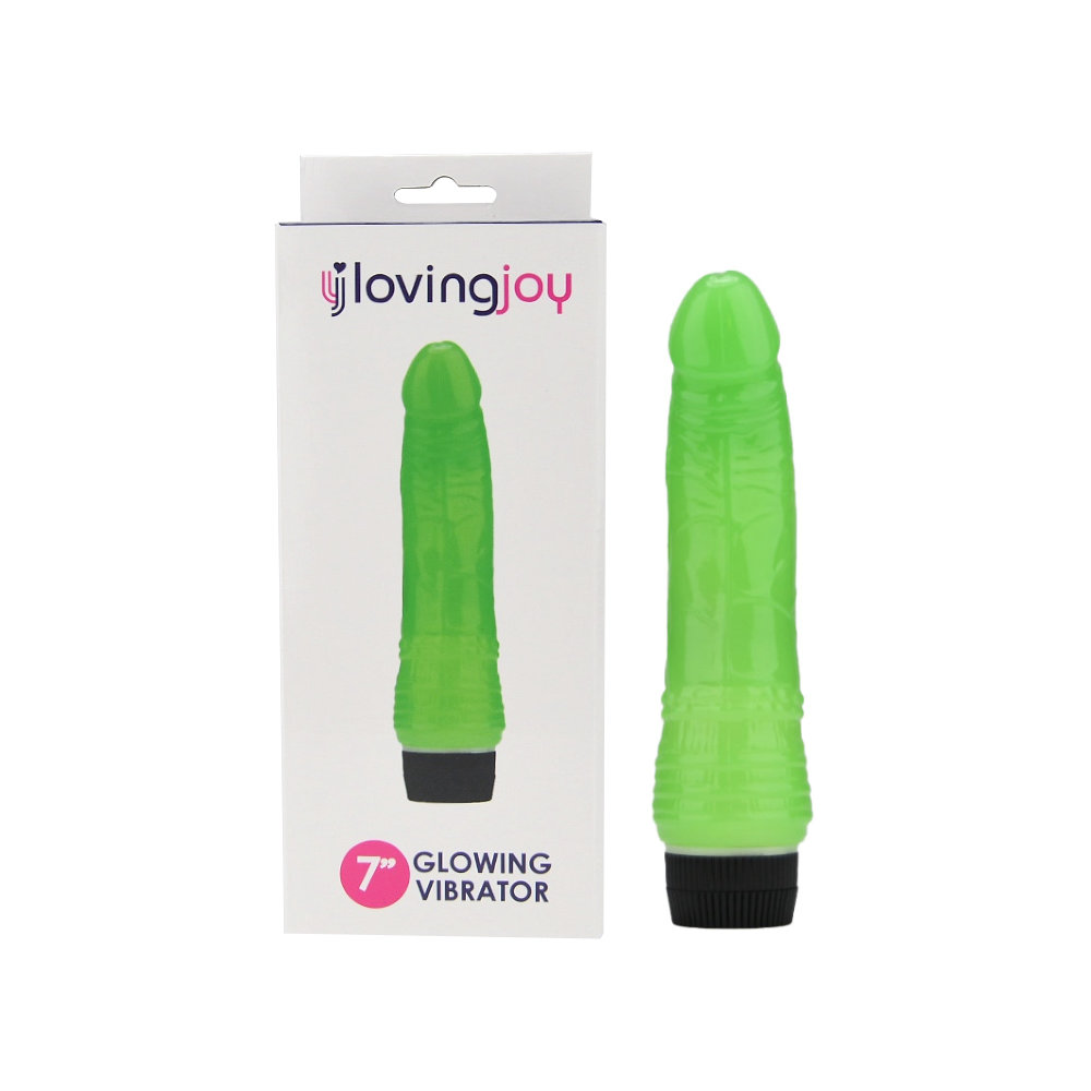 Vibrator realist fosforescent, 18,5cm, Loving Joy - imagine 5