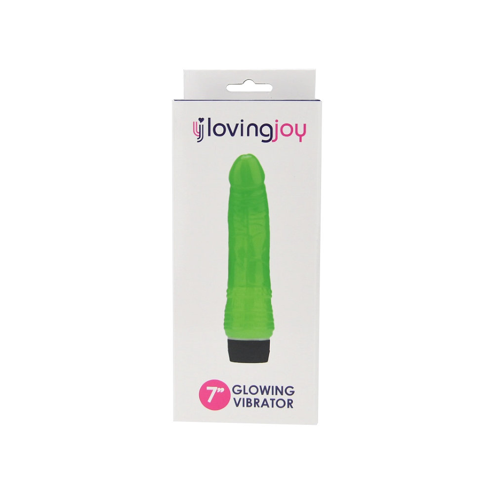 Vibrator realist fosforescent, 18,5cm, Loving Joy - imagine 6