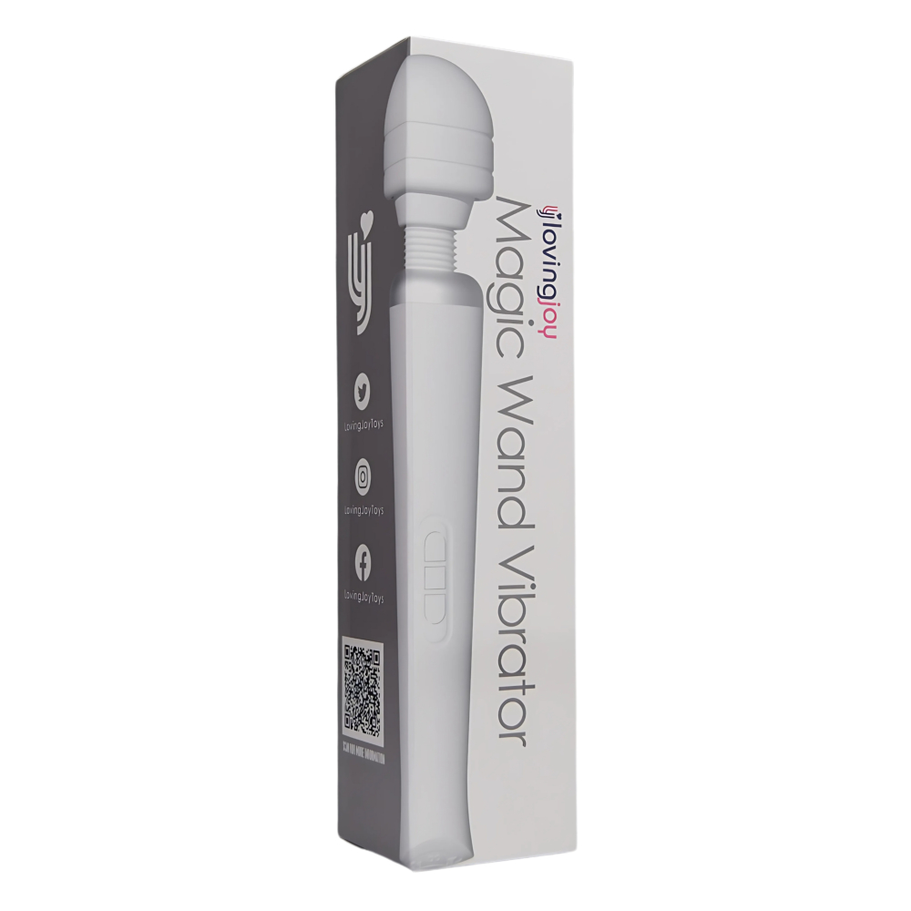 Vibrator wand magic reîncărcabil, alb, Loving Joy - imagine 6