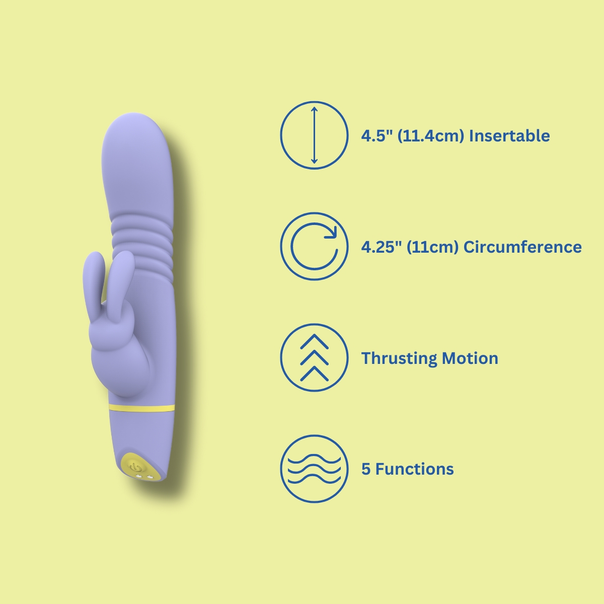 Vibrator rabbit cu împingere, Mina Tide - imagine 4