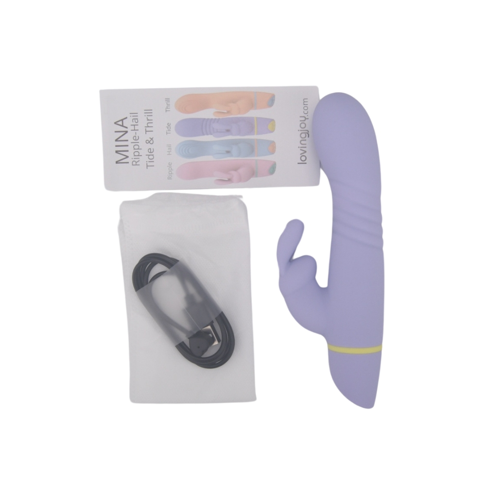 Vibrator rabbit cu împingere, Mina Tide - imagine 15