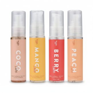Set 4 lubrifianți aromați (mango, piersică, căpșuni, ciocolată), Loving Joy