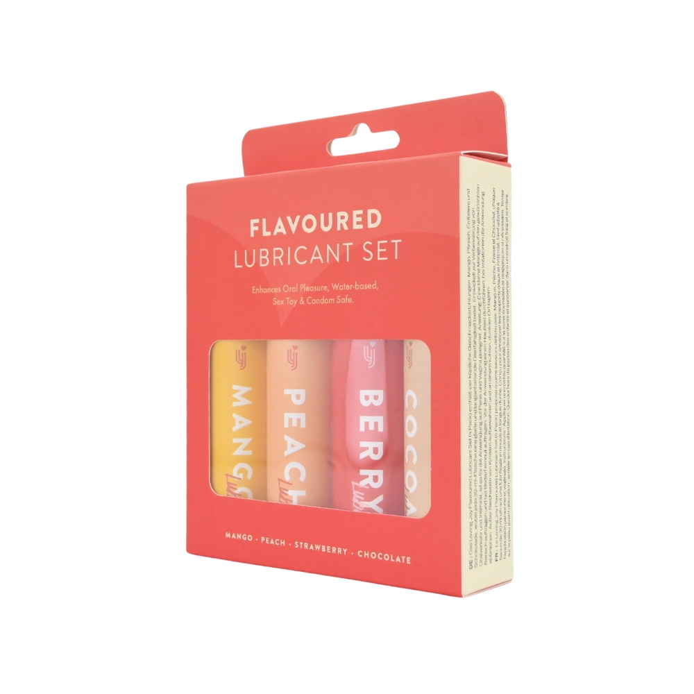Set 4 lubrifianți aromați (mango, piersică, căpșuni, ciocolată), Loving Joy - imagine 4