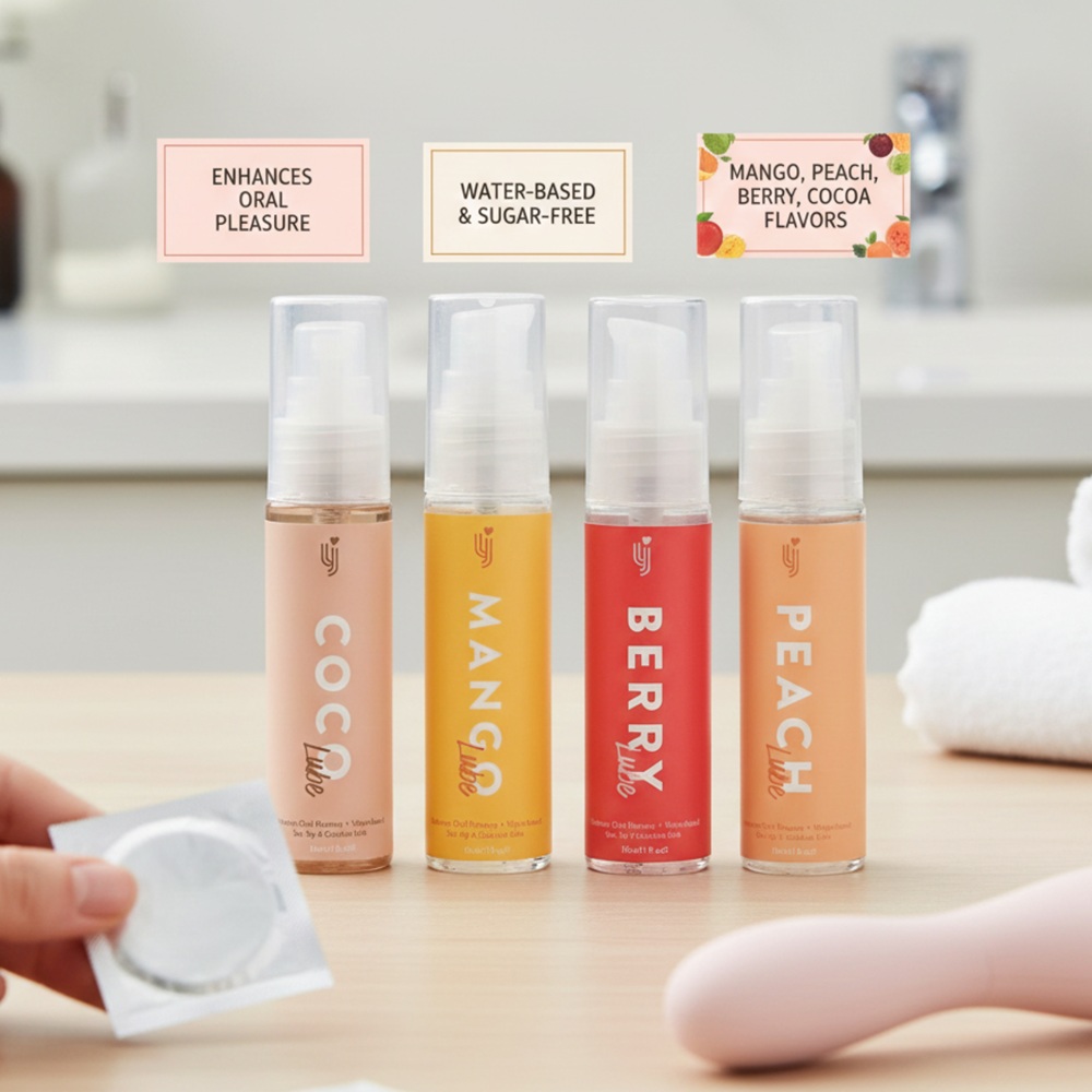 Set 4 lubrifianți aromați (mango, piersică, căpșuni, ciocolată), Loving Joy - imagine 8