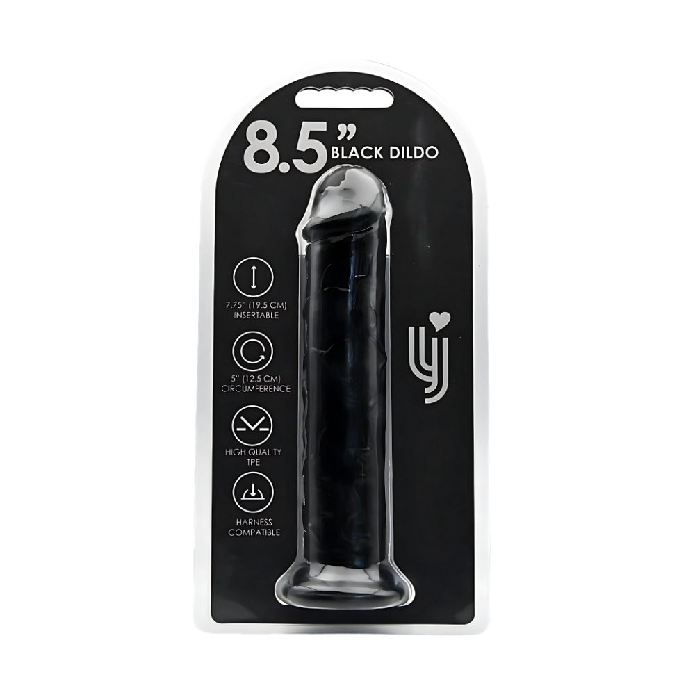 Dildo cu ventuză, 21,5cm, negru, Loving Joy - imagine 5