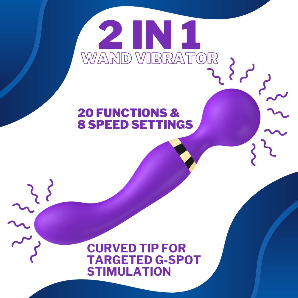 Vibrator wand cu vibrație duală Loving Joy - imagine 9