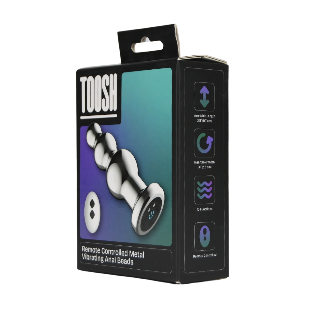 Bile anale metalice vibratoare cu telecomandă Toosh - imagine 7