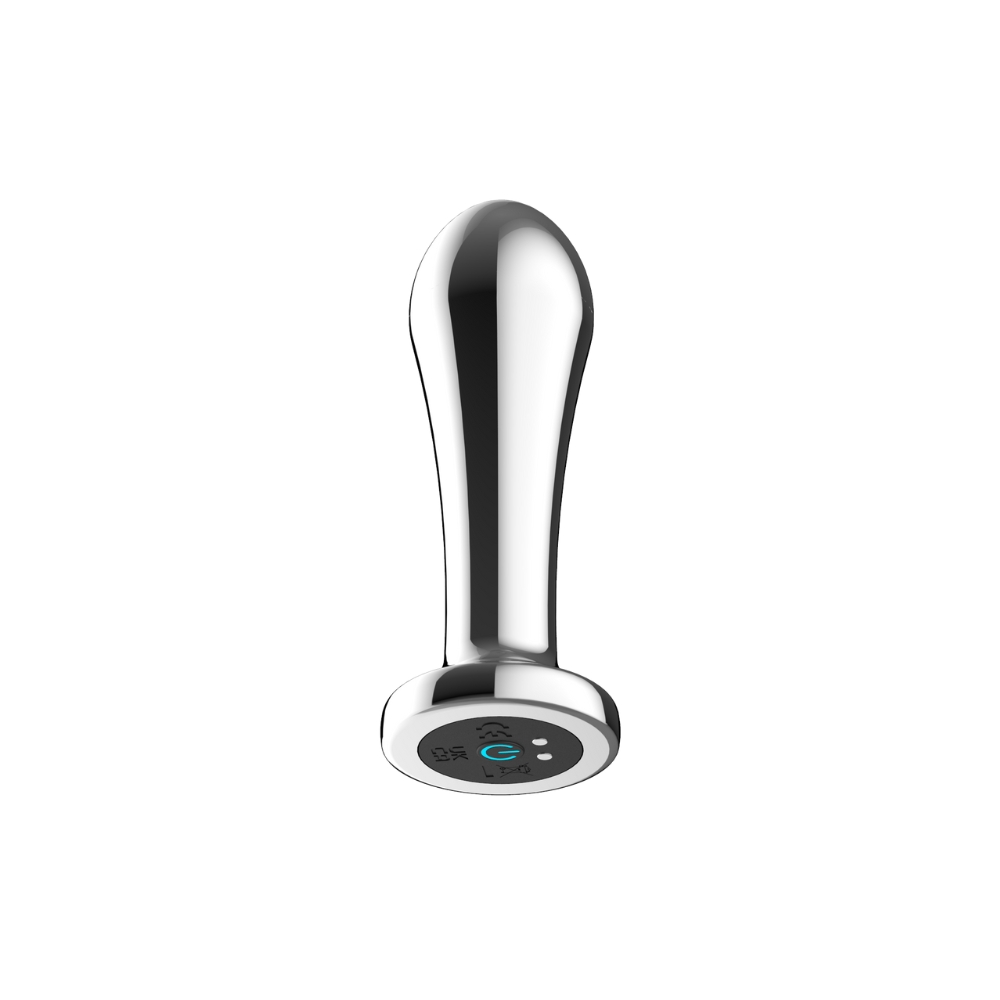 Plug anal metalic vibrator cu telecomandă Toosh - imagine 3