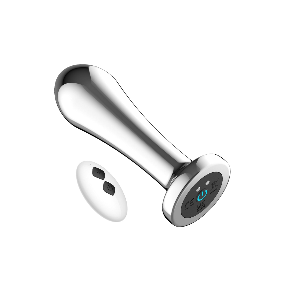 Plug anal metalic vibrator cu telecomandă Toosh - imagine 2