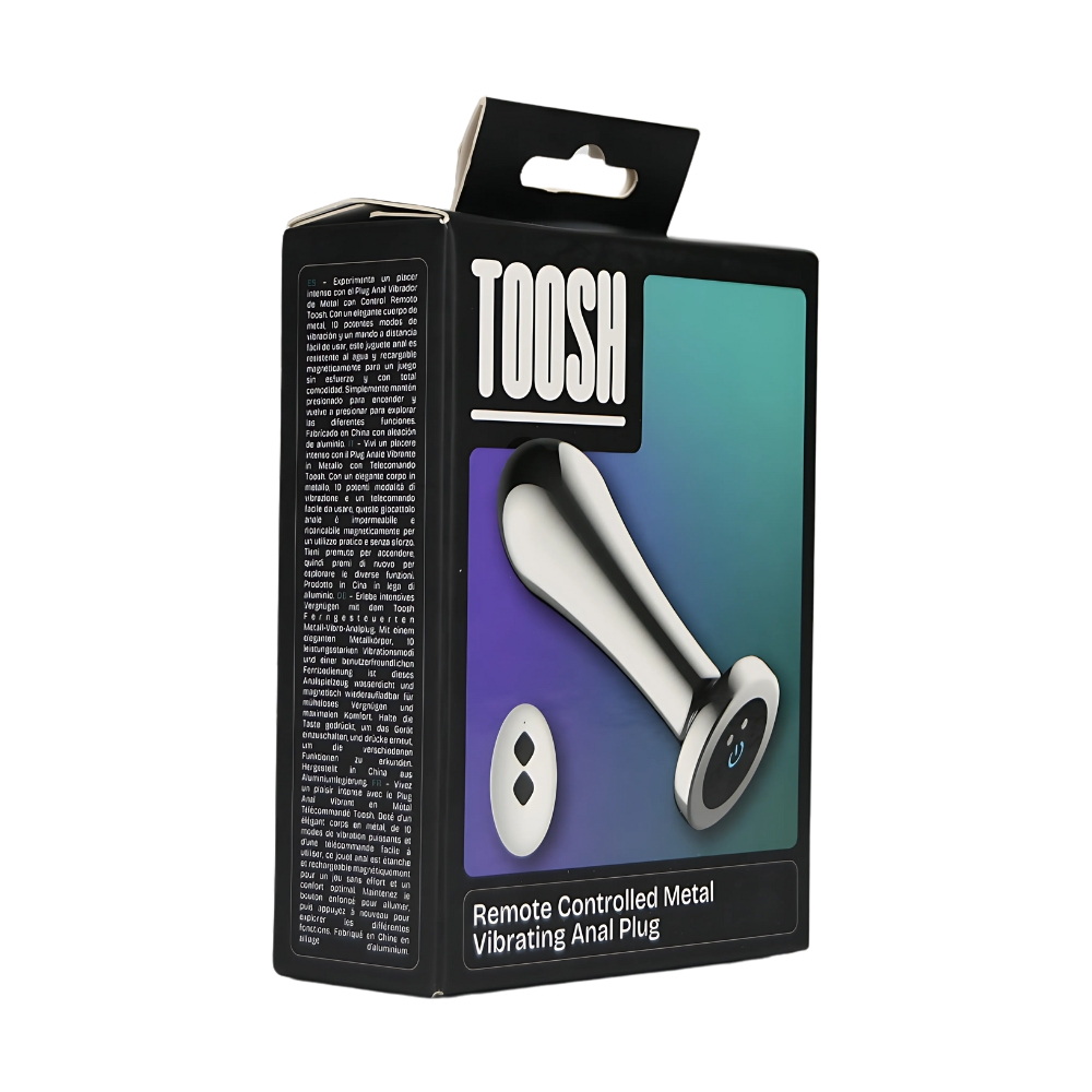 Plug anal metalic vibrator cu telecomandă Toosh - imagine 8