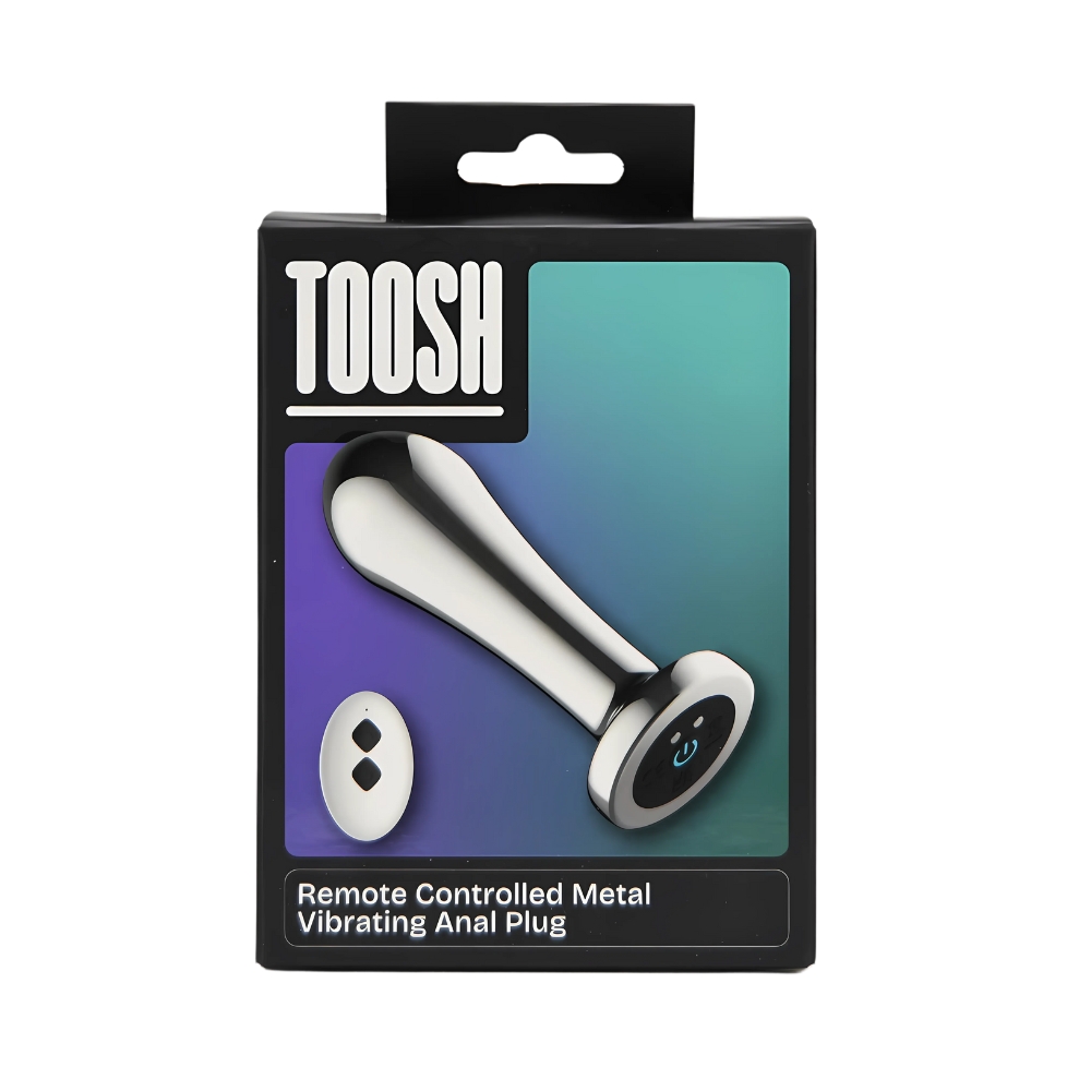 Plug anal metalic vibrator cu telecomandă Toosh - imagine 6