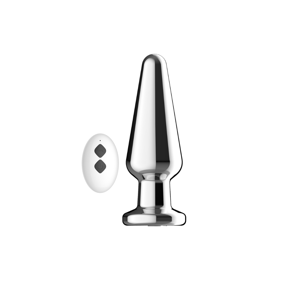 Plug anal metalic vibrator cu telecomandă Toosh