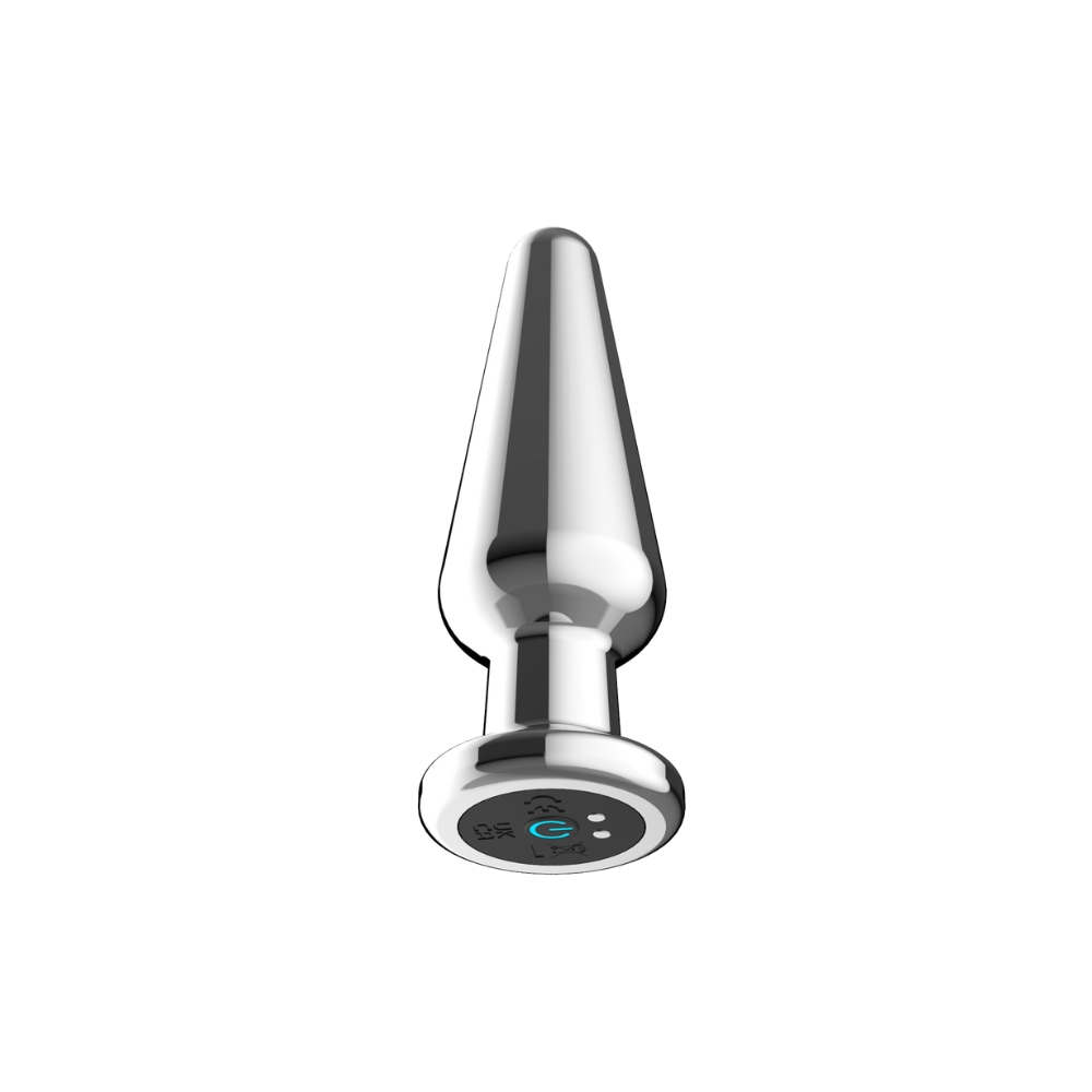 Plug anal metalic vibrator cu telecomandă Toosh - imagine 3