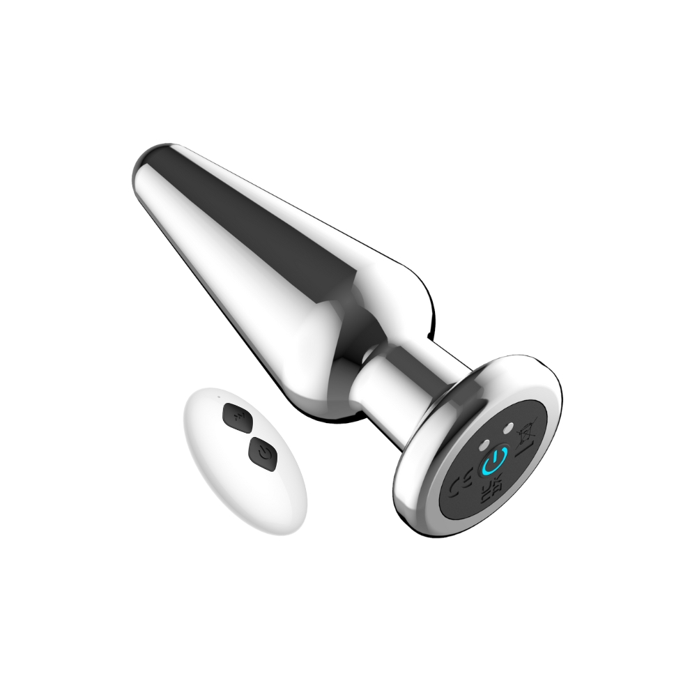 Plug anal metalic vibrator cu telecomandă Toosh - imagine 2