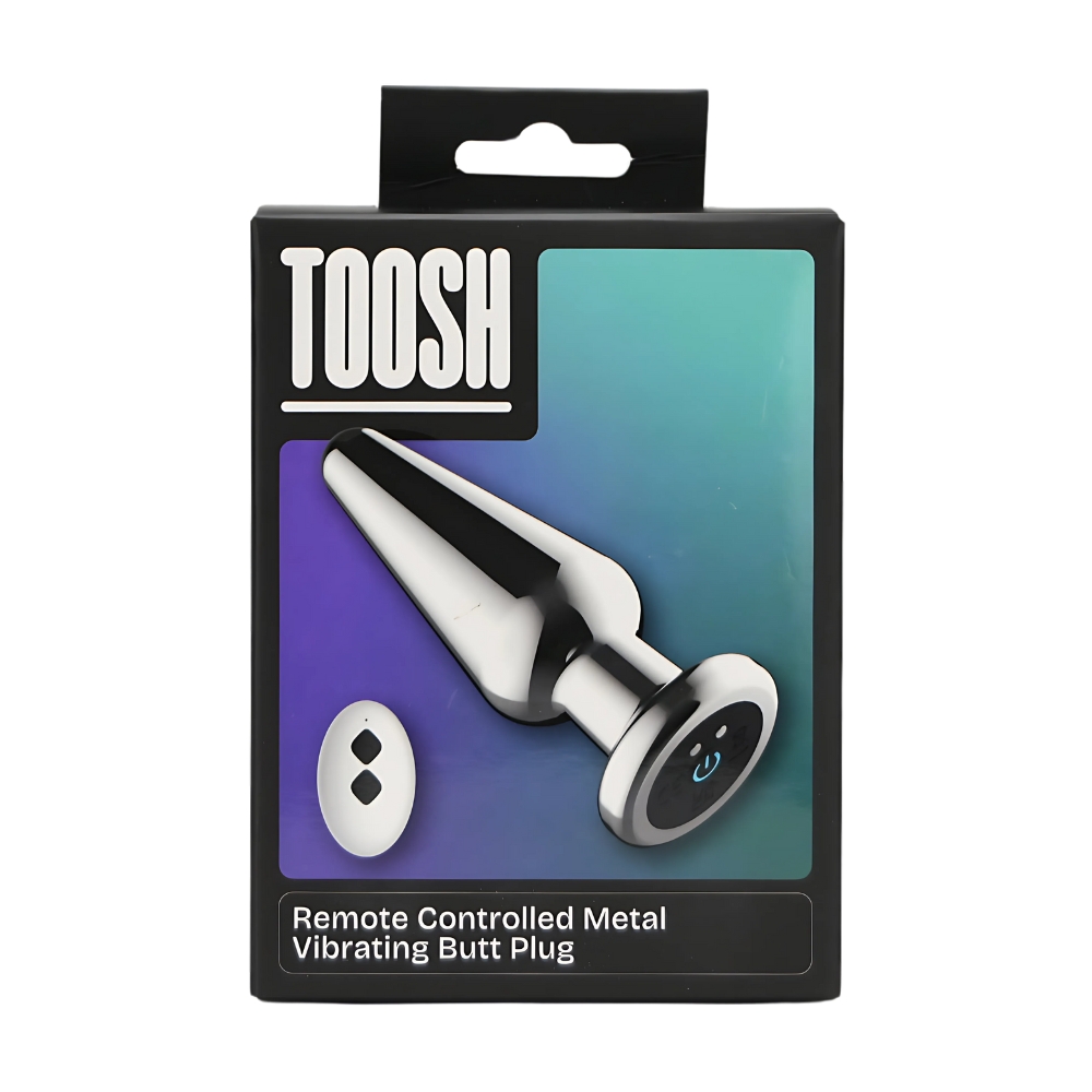 Plug anal metalic vibrator cu telecomandă Toosh - imagine 6