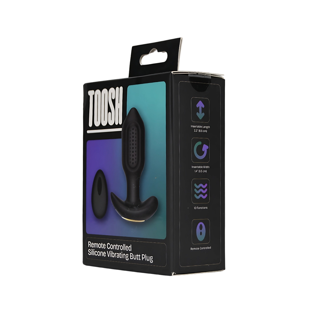 Plug anal vibrator din silicon cu telecomandă Toosh - imagine 9