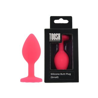 Plug anal din silicon roz, mic, Toosh