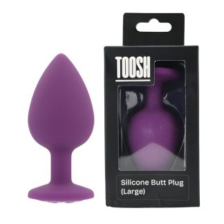 Plug anal din silicon mov, mare, Toosh