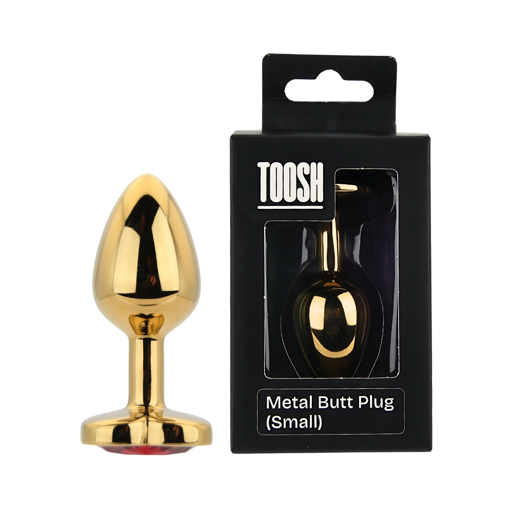 Plug anal metalic auriu în formă de inimă, mic, Toosh