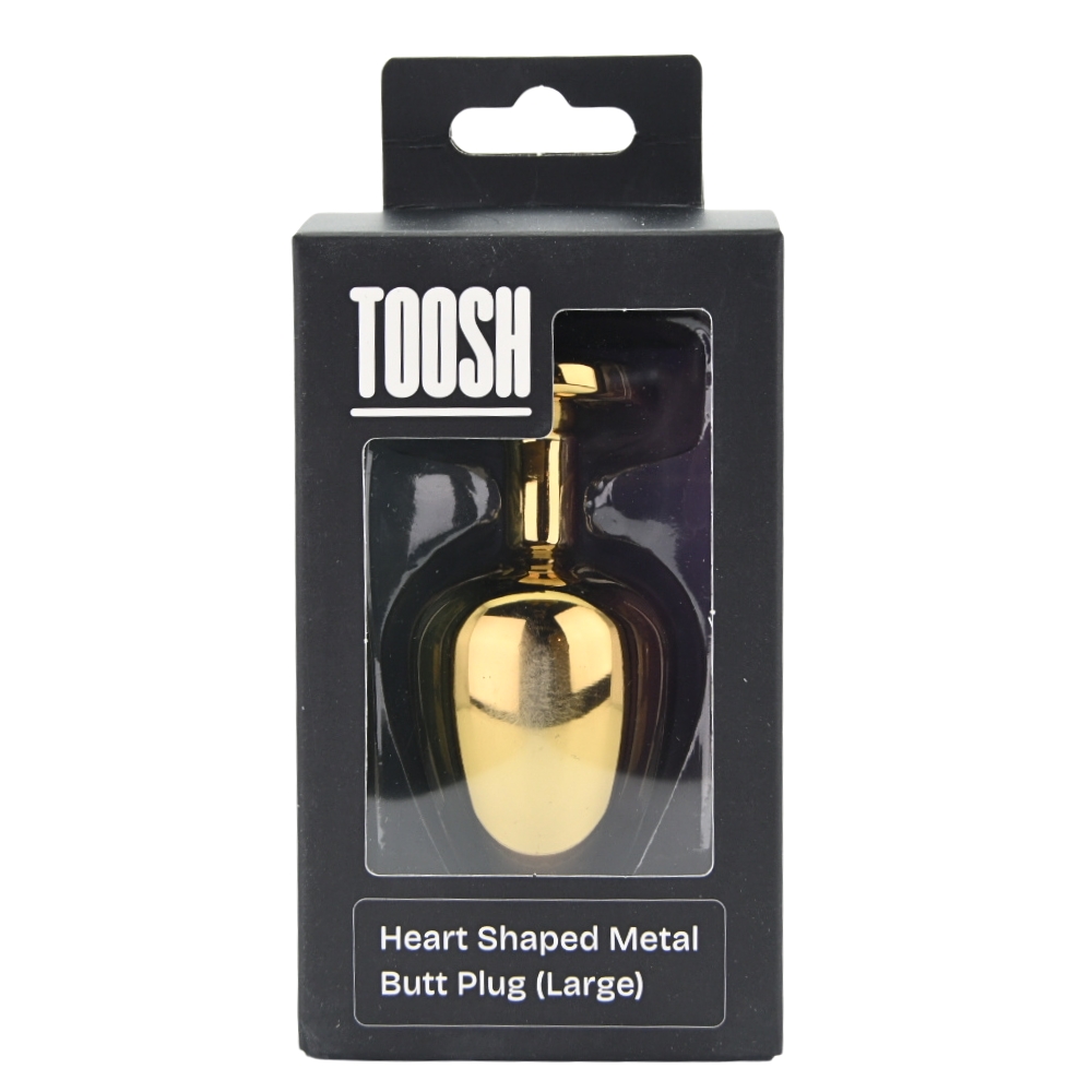 Plug anal metalic auriu în formă de inimă, mare, Toosh - imagine 7