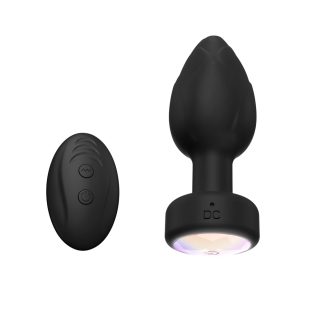 Plug anal vibrator luminos cu telecomandă Toosh