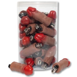 Brichetă în formă de penis, aromă caramel (set 25)