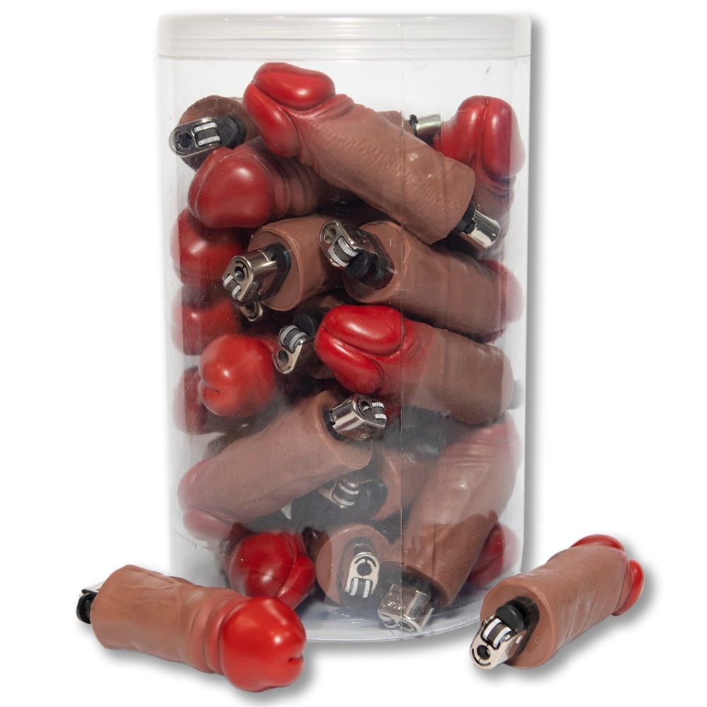 Brichetă în formă de penis, aromă caramel (set 25)