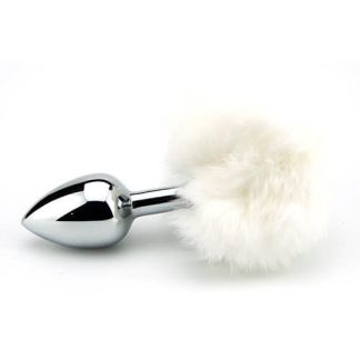 Plug anal cu coadă de iepuraș albă Furry Fantasy