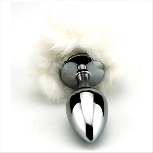 Plug anal cu coadă de iepuraș albă Furry Fantasy - imagine 4
