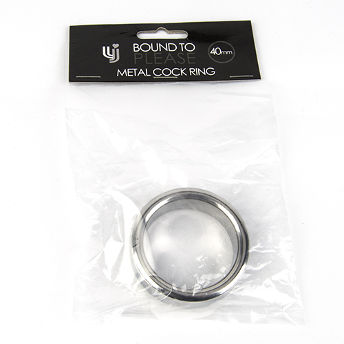 Inel metalic pentru penis și testicule, 40mm, Bound to Please - imagine 4