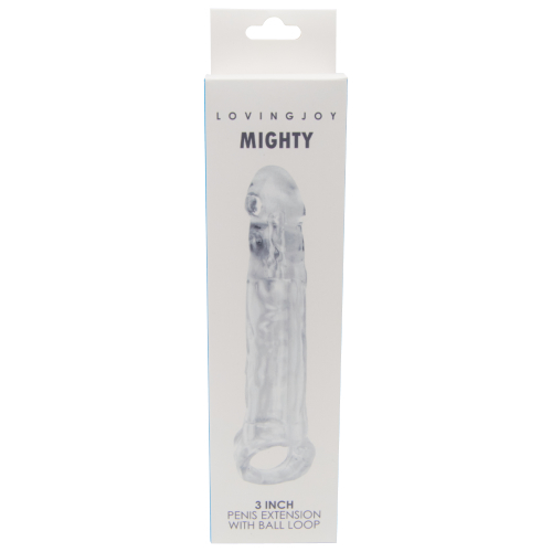Extensie penis Mighty 7,5cm cu buclă pentru testicule Loving Joy - imagine 4