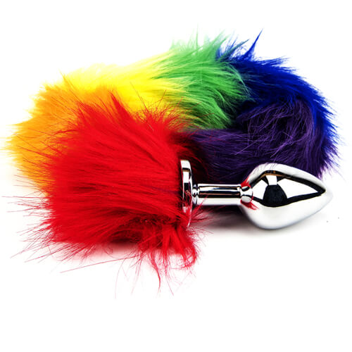 Plug anal cu coadă curcubeu Furry Fantasy - imagine 2