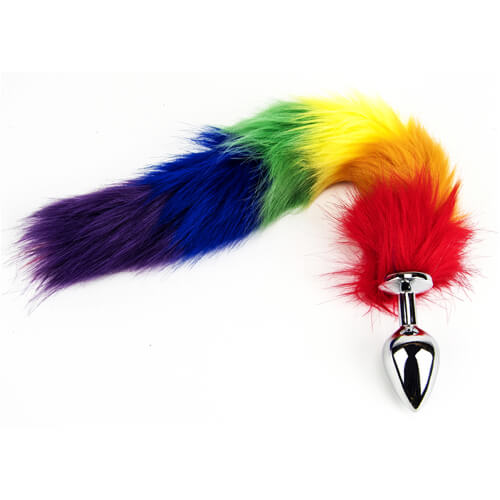 Plug anal cu coadă curcubeu Furry Fantasy - imagine 4