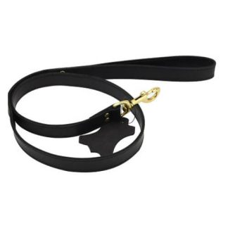 Lesă din piele nubuck Bound Noir