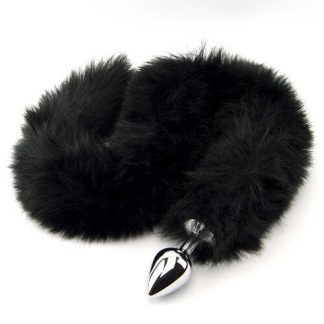 Plug anal cu coadă de panteră neagră Furry Fantasy