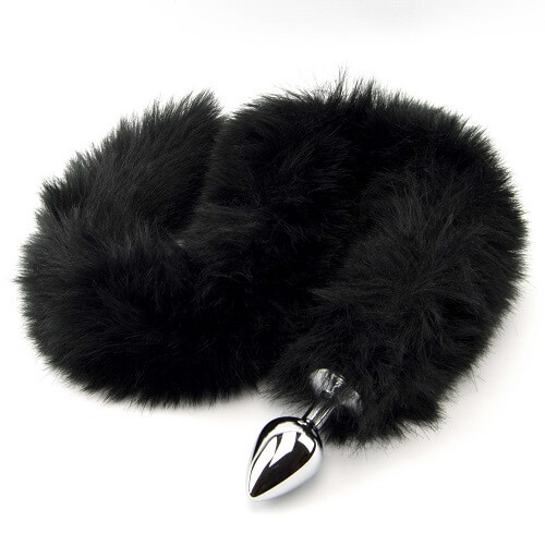 Plug anal cu coadă de panteră neagră Furry Fantasy