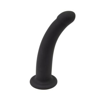 Dildo curbat din silicon, 12,5cm, cu ventuză, Loving Joy