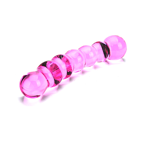 Dildo din sticlă striat Spectrum - imagine 6
